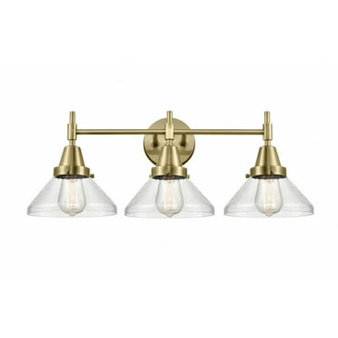 447-3W-AB-G4474-Innovations Lighting-Caden - 3 Light Bath Vanity-9.25 Inches Tall and 26 Inches Wide-Antique Brass Finish-Seedy Glass Color