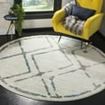 thumbnail image 3 of SAFAVIEH Skyler Leontyne Diamond Area Rug, Ivory/Blue, 6'7" x 6'7" Round, 3 of 9