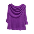 thumbnail image 6 of Lmueinov Womens Tops Dressy Casual 3/4 Ruffle Sleeve Blouses for Women Cowl Neck Sparkly Sequin Tops Chiffon Cocktail Shirts for Evening Party, 6 of 6