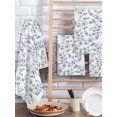 thumbnail image 2 of Blue Leaves Kitchen Dish Towels for Drying Dishes Set of 2, Summer Botanical Elegant Pastoral Waffle Weave Microfiber Hand Tea Bathroom Towels Quick Dry & Absorbent Towel 15.7x23.6, 2 of 7