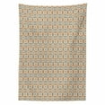 thumbnail image 2 of Geometric Tablecloth, Conceptual Pattern Repeating Arrows, Rectangle Satin Table Cover Accent for Dining Room and Kitchen, 60" X 84", Orange Grey, by Ambesonne, 2 of 2
