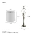 thumbnail image 3 of Lavish Home Set of 2 Table Lamps with Energy-Efficient LED Bulbs (Silver), 3 of 6