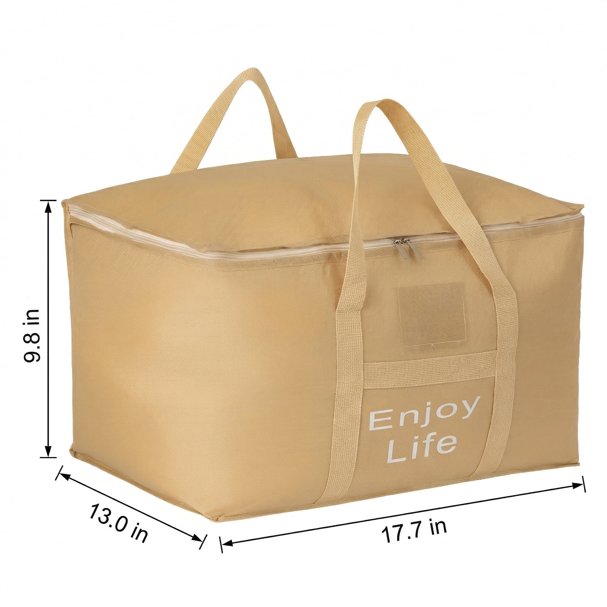 Unique Bargains Foldable Storage Bags for Storing Clothing Light Brown 17.7"x13"x9.8"
