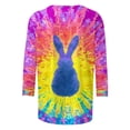 thumbnail image 4 of successthop Easter Clothes Women Bunny Casual 3/4 Sleeve Beach T Shirt Crewneck Top Loose Summer Vacation Clothes M, 4 of 5