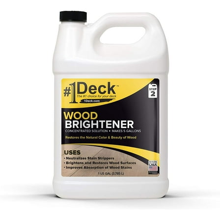 SaverSystems Outdoor 5 Gallons Wood Deck Brightening Solution Wood Finish, Natural