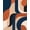 Blue, Pattern 2, variant on Design&I 8'x10' Washable Area Rug Snag-Free Burnt Orange Navy Abstract Geometric Design Contemporary Art Style with Bold Circular for Dining Room, Large Office, Lounge