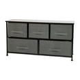 thumbnail image 2 of Emma + Oliver 5 Drawer Storage Chest with Black Wood Top & Dark Gray Fabric Pull Drawers, 2 of 10