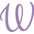 thumbnail image 1 of Decorative Acrylic Letter, Custom Blank W Script, 8'' Tall Lavender Alphabet, 1 of 5