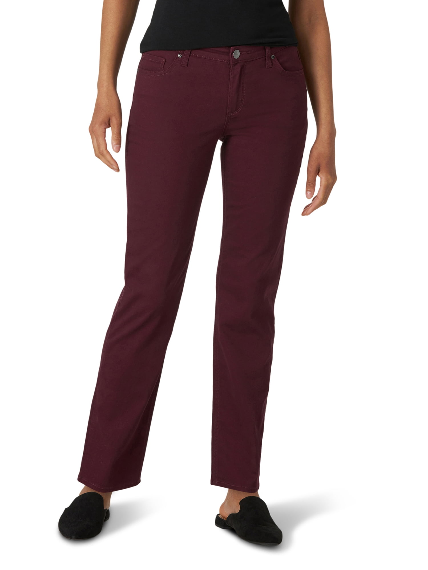 Lee Women's Relaxed Fit Straight Leg Jeans - Walmart.com