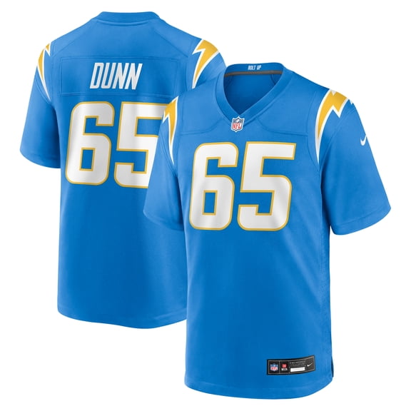 Men's Nike Michael Dunn Powder Blue Los Angeles Chargers Team Game Jersey