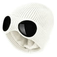 thumbnail image 2 of Goggle Lens Beanie Ribbed Knit Cuffed Winter Ski Hat Skull Cap Sunglass, 2 of 8