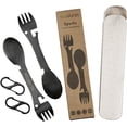 thumbnail image 6 of EcoSlurps 2 Spork Travel Cutlery Set - Stainless Steel Sporks with Eco-friendly Travel Case and Carry Clip - Reusable Cutlery Camping Hiking(2 Sporks), 6 of 7