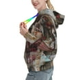 thumbnail image 2 of Lsque Vintage Collage Girl Butterfly Pattern Casual Women's Hoodie,Hooded Sweatshirt with Kangaroo Pocket,Pullover Hoodie with Eye-catching Drawstrings-X-Large, 2 of 7