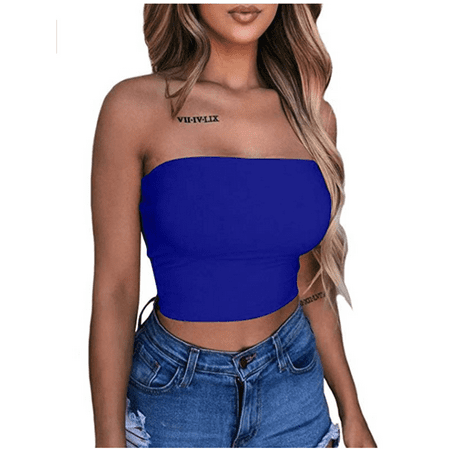 

BeQeuewll Women s Striped Corset Tube Crop Vest Sling Top