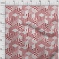 thumbnail image 3 of oneOone Cotton Poplin Twill Maroon Fabric Geometrical Mix Diy Clothing Quilting Fabric Print Fabric By Yard 56 Inch Wide, 3 of 4