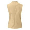thumbnail image 2 of Tarmeek Womens Formal Vests Sleeveless Cardigan Vests with Side Pockets Ruffle Trim Draped Lightweight Lapel Open Front Vest Fall Clothes, 2 of 4