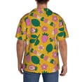 thumbnail image 3 of Pofeuu Strawberry Print Mens Casual Short Sleeve Shirts Beach Summer Spread Collar Pocket Tops Men's Casual Short-sleeved Shirt-, 3 of 5
