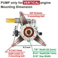 thumbnail image 3 of YAMATIC Vertical Pressure Washer Pump  3000 PSI @ 2.5 GPM OEM & Replacement Pump for Power Washer Compatible with 308653045, 308653093, 308653052, 308653078, GCV190 Rear Inlet/Outlet, 3 of 7