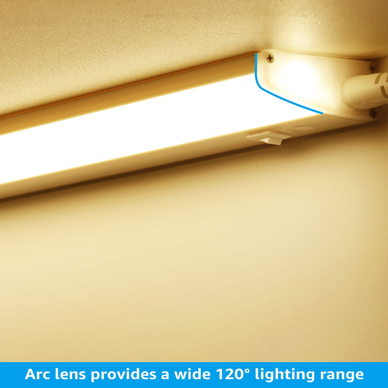 4 Pack Linkable LED Under Cabinet Light, Plug in Under Cabinet LED Lighting, ETL Listed, Individual Control, 12 Inch, 3000K Warm White (Included 1*Power Cord)