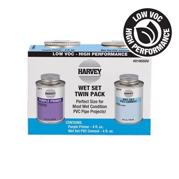 Oatey 4014686 8 oz Harvey Primer & Cement for PVC - Clear & Purple
