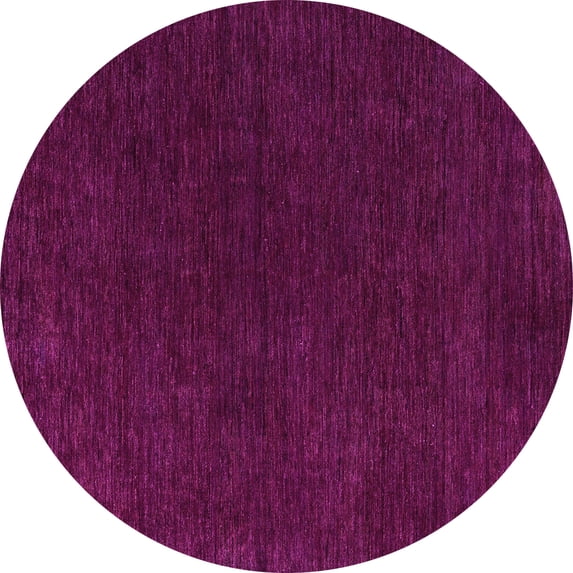 Ahgly Company Indoor Round Abstract Purple Modern Area Rugs, 5' Round