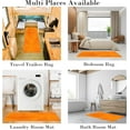 thumbnail image 6 of 2 Pieces Kitchen Rugs, Abstract Anti Fatigue Non Slip Foam Cushioned Orange Tangerine Art Graffiti Comfort Indoor Floor Mat Runner Rug Set for Laundry Office Sink Bathroom (17"x48"+17"x24"), 6 of 7