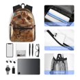 thumbnail image 4 of Pofeuu Playful Cat Fisheye View Print Laptop Backpack Travel Canvas Backpack for School Lightweight and Comfortable Backpack College Backpack Schoolbag, 4 of 6