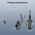 thumbnail image 6 of BIMZUC Trucker Bluetooth 5.4 Headset with USB Dongle, Noise Cancelling Mic, Single Ear On-Ear Wireless Headset for PC, Phone, Zoom, Office, Call Center Black Edition (7.09 inches / 18 cm), 6 of 9