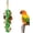 Green, variant on Bird Toys for Parrot - Hanging Colorful Wood Blocks & Pine Cones Chew Foraging Toy for Beak Grinding, Cage Accessories for Small to Medium Birds, Parakeets, Budgies, Cockatiels, Conures