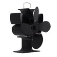 thumbnail image 1 of Ventilador de chimenea Ticfox 4 aspas Alimentado por calor Automático Negro 152 mm, 1 of 14