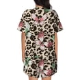 thumbnail image 3 of Picia Leopard Dots Pajamas Sets for Women Soft Short-Sleeved Pjs with Lounge Shorts Two Piece Sleepwear-Large, 3 of 9