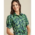 thumbnail image 6 of Moomaya Printed Button Down Shirt Dress For Women, Short Sleeve Midi Shirt Dress, 6 of 9