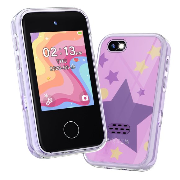 JOYJAM Phone for Kids Age 3-8,Kids Smart Phone for Girls Christmas Birthday Gifts,Toy Phone with Dual Camera Music Player Puzzle Games,Touchscreen Phone Learning Toy for