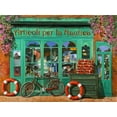 thumbnail image 2 of Borelli, Guido 18x15 Gold Ornate Wood Framed with Double Matting Museum Art Print Titled - La Bicicletta Rossa (The Red Bicycle), 2 of 4