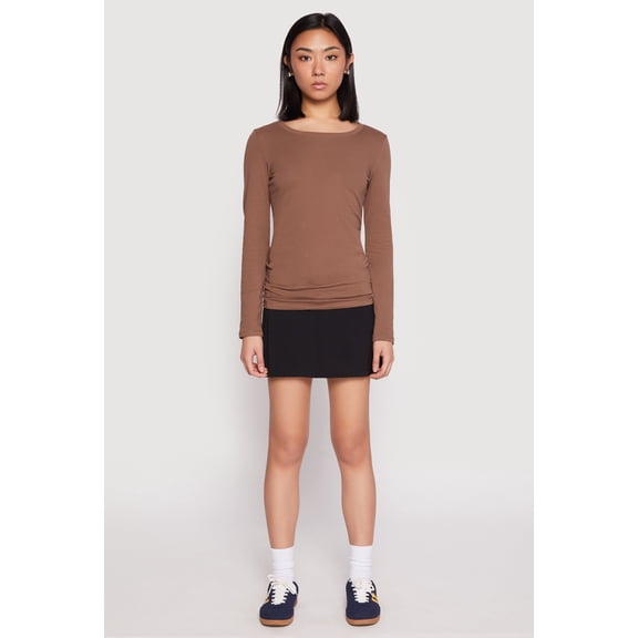Women's Basic Long Sleeve Crew Neck T Shirt