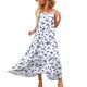 thumbnail image 4 of Moda Mujer Vestidos Cuello Redondo Verano Impresión Casual Sin Mangas Vacaciones Playa Vestido Largo Fridja  hjkh3035, 4 of 9