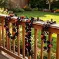 thumbnail image 6 of Artificial Fall Garland - Thanksgiving Halloween Maple Leaf Hanging Decor, Harvest Autumn Wreath for Front Door, Farmhouse Indoor & Outdoor, 6 of 6