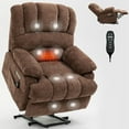 thumbnail image 5 of Kadyn Reclining Chair with 8-Point Vibration Massage and Lumbar Heating, 23" Adjustable Recliner Seat with Chenille Fabric for Living Room, Brown, 5 of 7