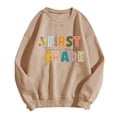 thumbnail image 5 of Zhanying White Sweatshirt Women Solid Color Pullover Raglan Sleeve Tops Plus Size Long Sleeve Fall Tops Sweaters Winter Clothes Basics Outwear, 5 of 5