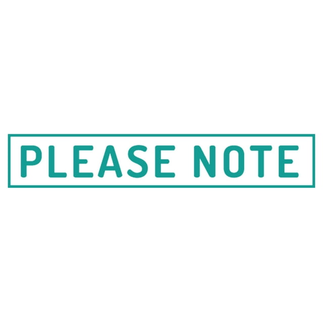 Printtoo Please Note Self Inking Rubber Stamp Pre-Inked Office Stamp- Home Office Business Stationery, Green- 42 x 9 mm