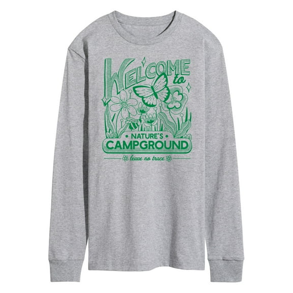 Instant Message - Camping - Welcome to Nature's Campground - Men's Long Sleeve T-Shirt