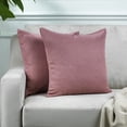 thumbnail image 1 of 3S Brother's Solid Cushion Cover Super Soft & Cozy Home Décor Throw Pillow Case for Chair Couch Bedroom & Livingroom Décor Pillowcase with Invisible Zipper Set of 2 Pieces - Rose Pink 18"x18" Each, 1 of 8