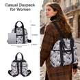 thumbnail image 2 of CHAOYUNYI Women’s Backpack Bag Medium Size with Trolley Sleeve, Adjustable Strap/ Top Handle, Water Resistant Travel Daypack, Gray Dog, 2 of 7