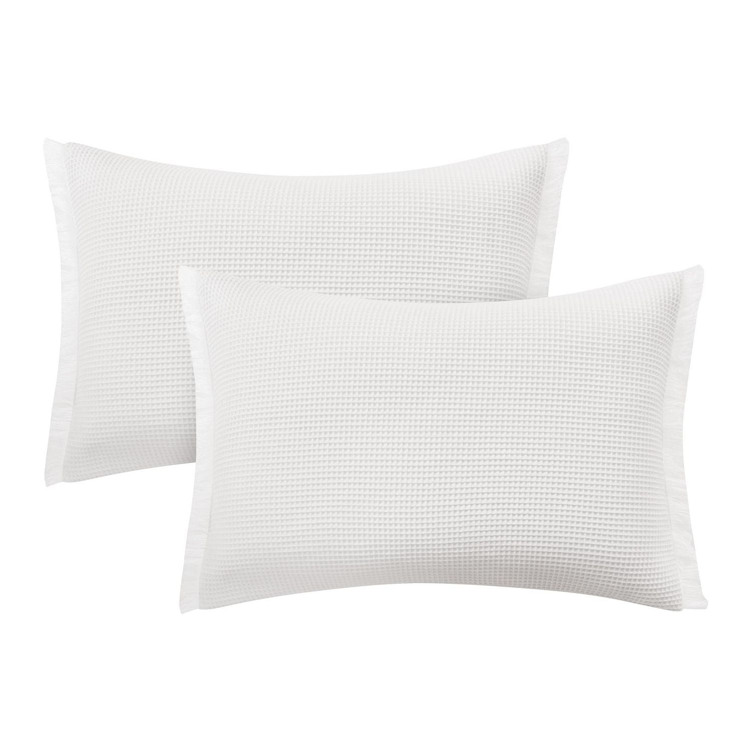 Ensemble d'édredon réversible en coton gaufré 3 pièces Charlotte