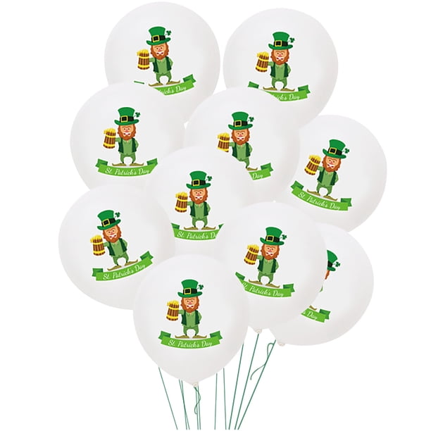 Xihbxyly Juego de Decoración para El Día de San Patricio, Kit de Globos de Aluminio, Globos Redondos de Colores, Pancarta Del Día de San Patricio, Suministros para Fiestas Navideñas, Decoración para