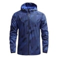 thumbnail image 2 of Zysthvn Athletic Mens Jacket Fall Lightweight Full Zip Outdoor Mens Outerwear with Pockets Solid Long Sleeve, 2 of 9