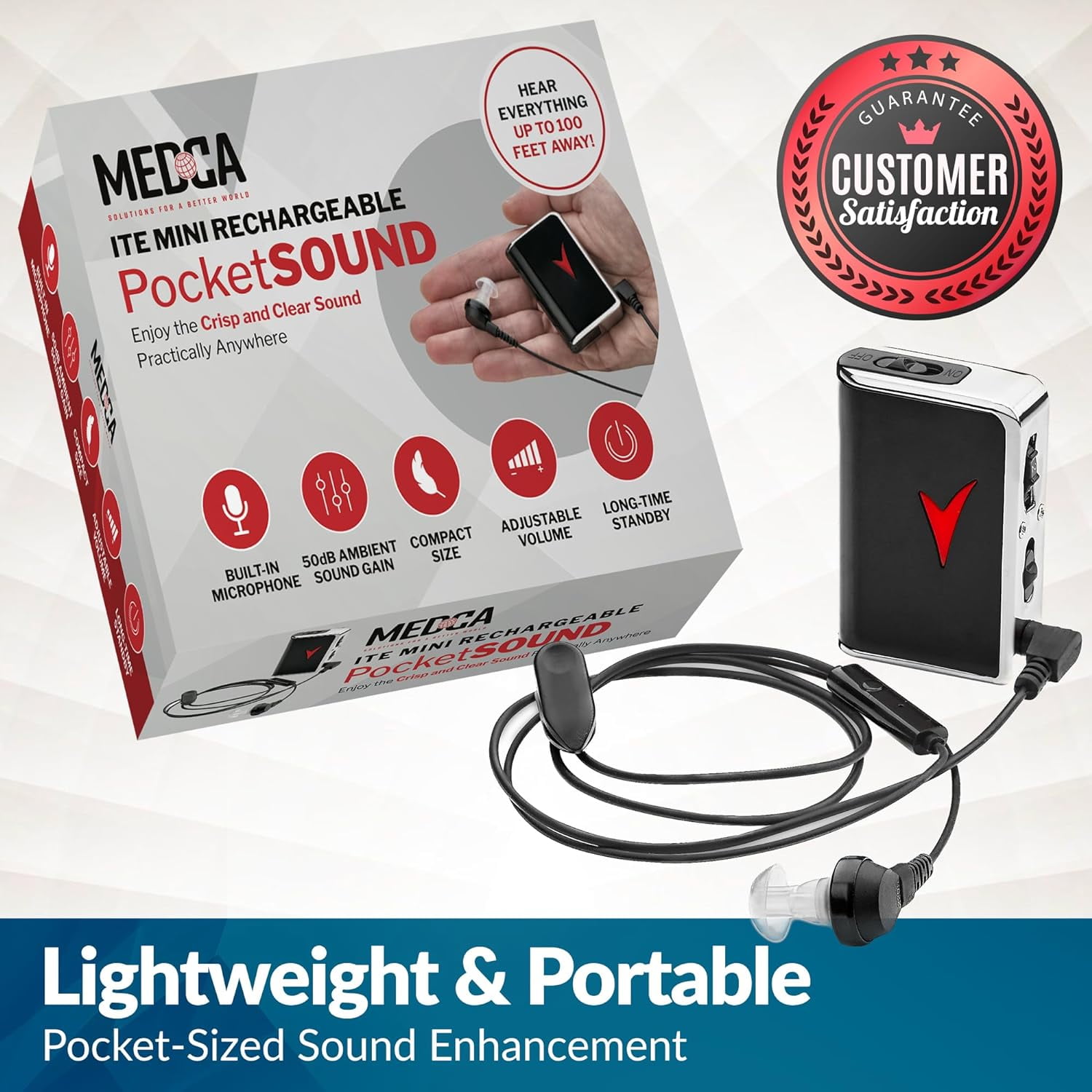 MEDca Personal Sound, Audio and Voice Amplifier, Multicolor, 1 Pack