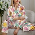 thumbnail image 6 of Uemuo Butterflies and Roses Pattern Womens Pajama Sets,PJ Set for Women,Pajamas for Women Logo,Long Sleeve Pajama Set for Women,Soft Long Sleeve Top With Pants-X-Large, 6 of 9
