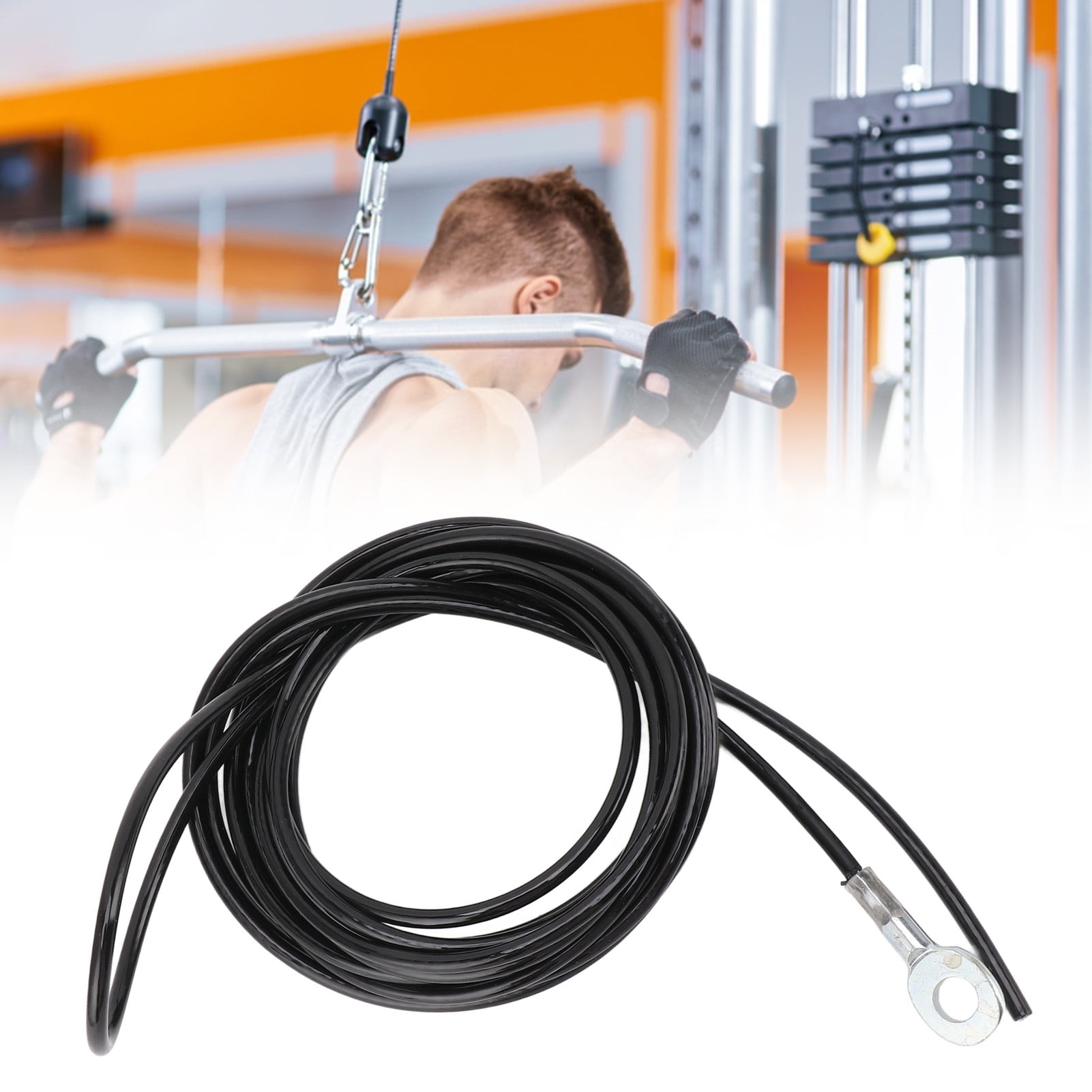 Adjustable Pulley Cable Machine Accessory For Home Gym Workout Strong Coated Steel Fitness Cable Walmart