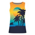 thumbnail image 4 of Titcea Mens Tank Tops Palm Tree Printed Crew Neck Sleeveless T-Shirts Hawaii Beach Vacation Summer Outdoor Running Workout Tees, 4 of 4